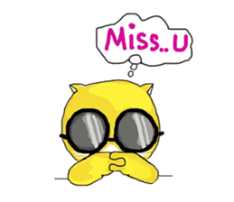 "Ding Thong" Cat in coat sticker #1515702