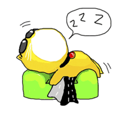 "Ding Thong" Cat in coat sticker #1515704