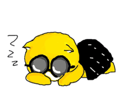 "Ding Thong" Cat in coat sticker #1515705