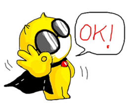 "Ding Thong" Cat in coat sticker #1515708