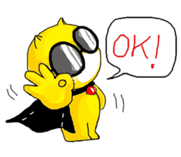 "Ding Thong" Cat in coat sticker #1515708