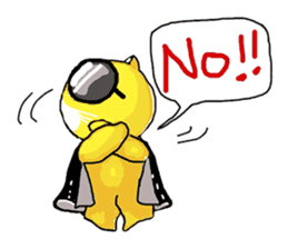 "Ding Thong" Cat in coat sticker #1515710