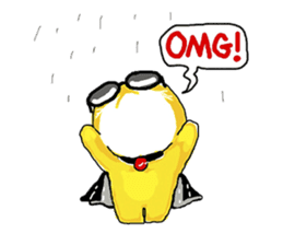 "Ding Thong" Cat in coat sticker #1515711