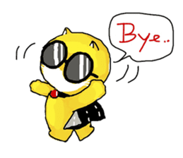 "Ding Thong" Cat in coat sticker #1515712