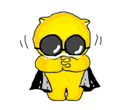 "Ding Thong" Cat in coat sticker #1515714