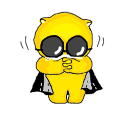 "Ding Thong" Cat in coat sticker #1515714