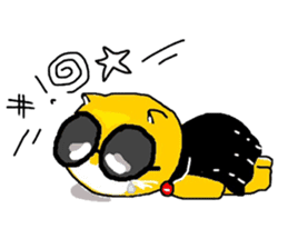 "Ding Thong" Cat in coat sticker #1515717