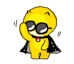 "Ding Thong" Cat in coat sticker #1515721