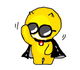 "Ding Thong" Cat in coat sticker #1515721