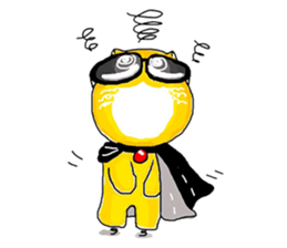 "Ding Thong" Cat in coat sticker #1515725