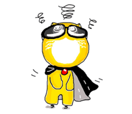 "Ding Thong" Cat in coat sticker #1515725