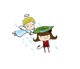 Story of poor Valentine and Devil Debbie sticker #1515970