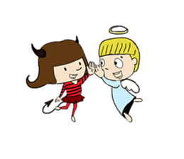 Story of poor Valentine and Devil Debbie sticker #1515973