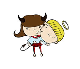 Story of poor Valentine and Devil Debbie sticker #1515976