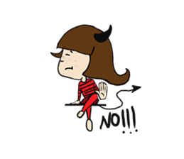 Story of poor Valentine and Devil Debbie sticker #1515983