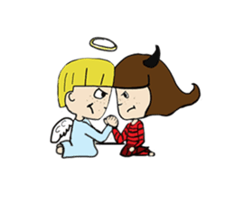 Story of poor Valentine and Devil Debbie sticker #1515986