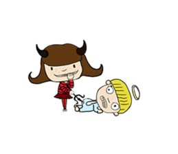 Story of poor Valentine and Devil Debbie sticker #1515991