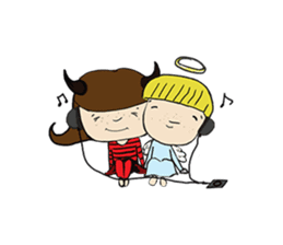 Story of poor Valentine and Devil Debbie sticker #1515998