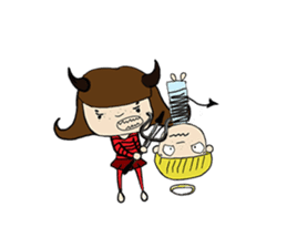 Story of poor Valentine and Devil Debbie sticker #1516001