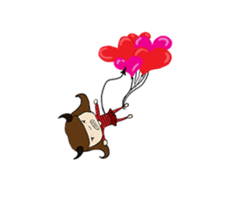 Story of poor Valentine and Devil Debbie sticker #1516002