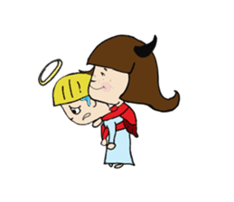 Story of poor Valentine and Devil Debbie sticker #1516006