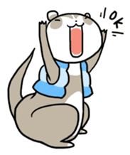Goofy ferret TOUCH3 winter! sticker #1516849