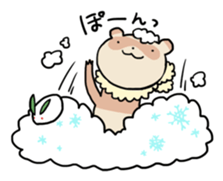 Goofy ferret TOUCH3 winter! sticker #1516852