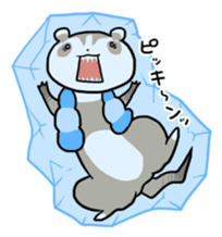 Goofy ferret TOUCH3 winter! sticker #1516854