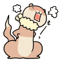 Goofy ferret TOUCH3 winter! sticker #1516858