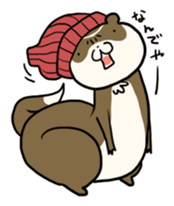 Goofy ferret TOUCH3 winter! sticker #1516861