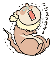 Goofy ferret TOUCH3 winter! sticker #1516867