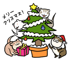 Goofy ferret TOUCH3 winter! sticker #1516872