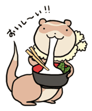 Goofy ferret TOUCH3 winter! sticker #1516876