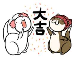 Goofy ferret TOUCH3 winter! sticker #1516879