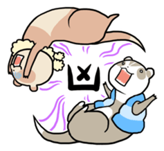 Goofy ferret TOUCH3 winter! sticker #1516880