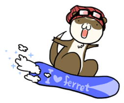 Goofy ferret TOUCH3 winter! sticker #1516881