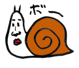 The Tsumuri white snail sticker #1518289