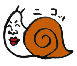 The Tsumuri white snail sticker #1518290