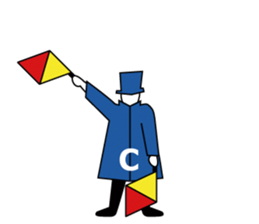 Flag Semaphore sticker #1518414