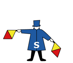 Flag Semaphore sticker #1518430