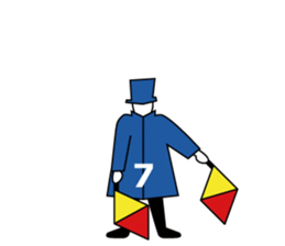 Flag Semaphore sticker #1518445