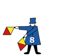 Flag Semaphore sticker #1518446