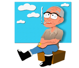 Fine lovely old men sticker #1518543