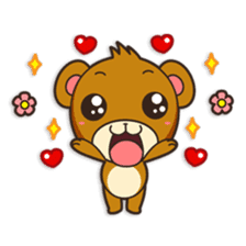 Shinshin, hilarious little brown bear sticker #1518690