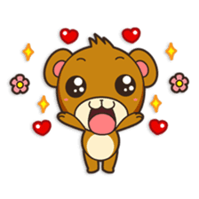 Shinshin, hilarious little brown bear sticker #1518690