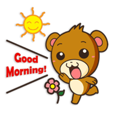 Shinshin, hilarious little brown bear sticker #1518691