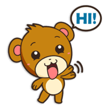 Shinshin, hilarious little brown bear sticker #1518694