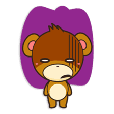 Shinshin, hilarious little brown bear sticker #1518695