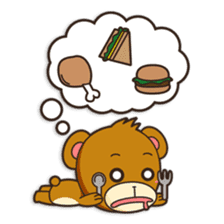 Shinshin, hilarious little brown bear sticker #1518697
