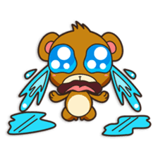 Shinshin, hilarious little brown bear sticker #1518698